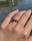 MELINA Ring | Dunkelrosa Turmalin